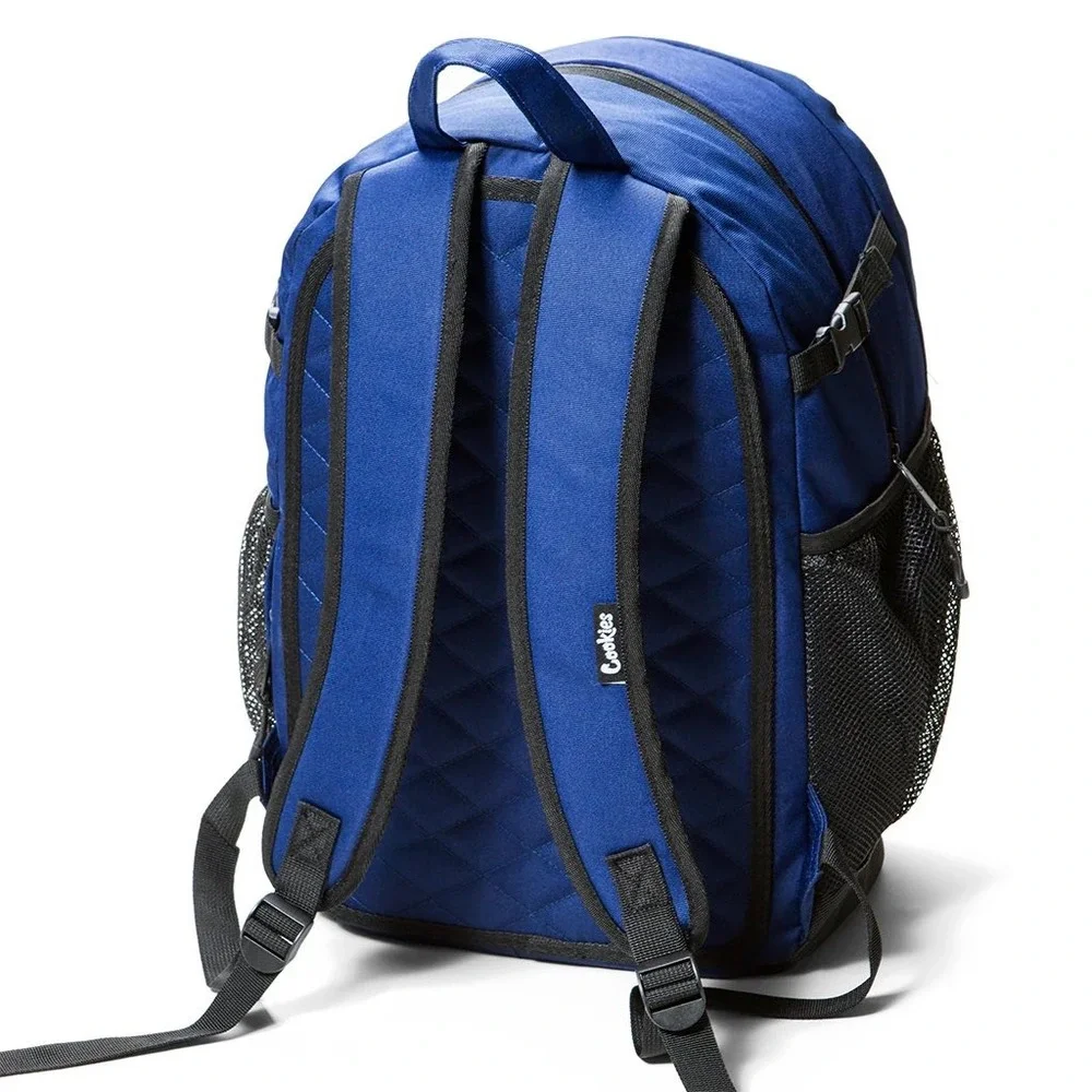 Cookies SF Blue Backpack Rainbow Chenille Logo‎ Padded Bungee Streetwear Bag NWT